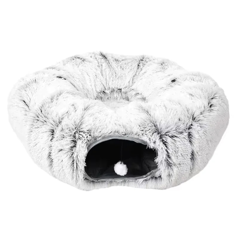 SnuggleSoft Cat Haven - Foldable Winter Tunnel & Nest