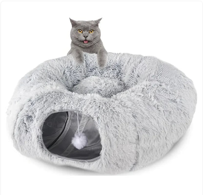 SnuggleSoft Cat Haven - Foldable Winter Tunnel & Nest