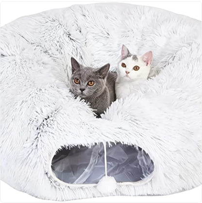 SnuggleSoft Cat Haven - Foldable Winter Tunnel & Nest