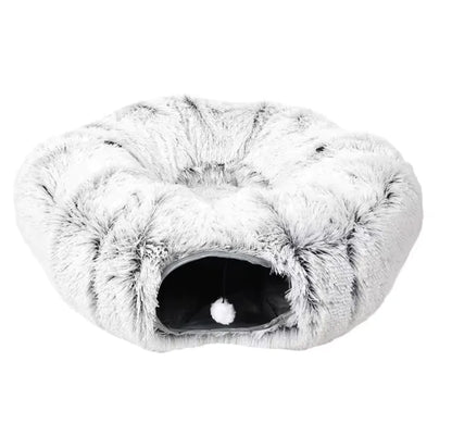 SnuggleSoft Cat Haven - Foldable Winter Tunnel & Nest